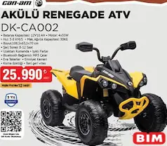 AKÜLÜ ARABA RENEGADE ATV DK-CA002